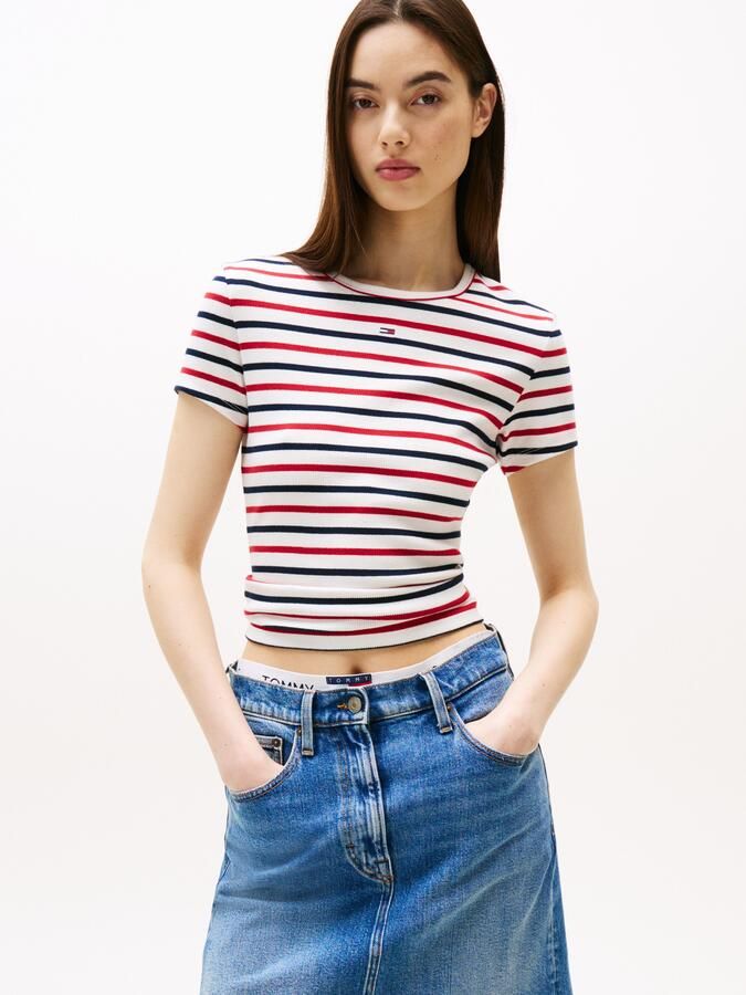 TOMMY JEANS Shirt met korte mouwen TJW SLIM ESSENTIAL RIB SS EXT - Foto 5
