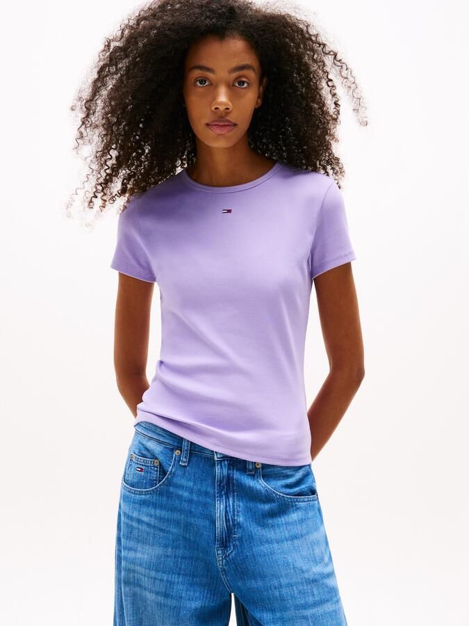 TOMMY JEANS Shirt met korte mouwen TJW SLIM ESSENTIAL RIB SS EXT - Foto 4