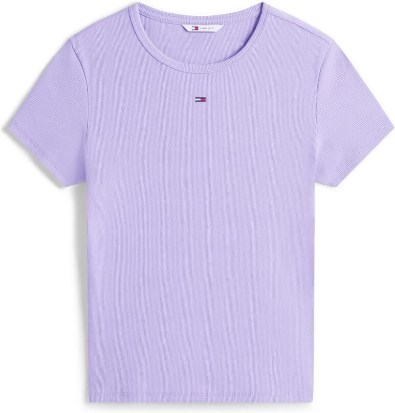 TOMMY JEANS Shirt met korte mouwen TJW SLIM ESSENTIAL RIB SS EXT