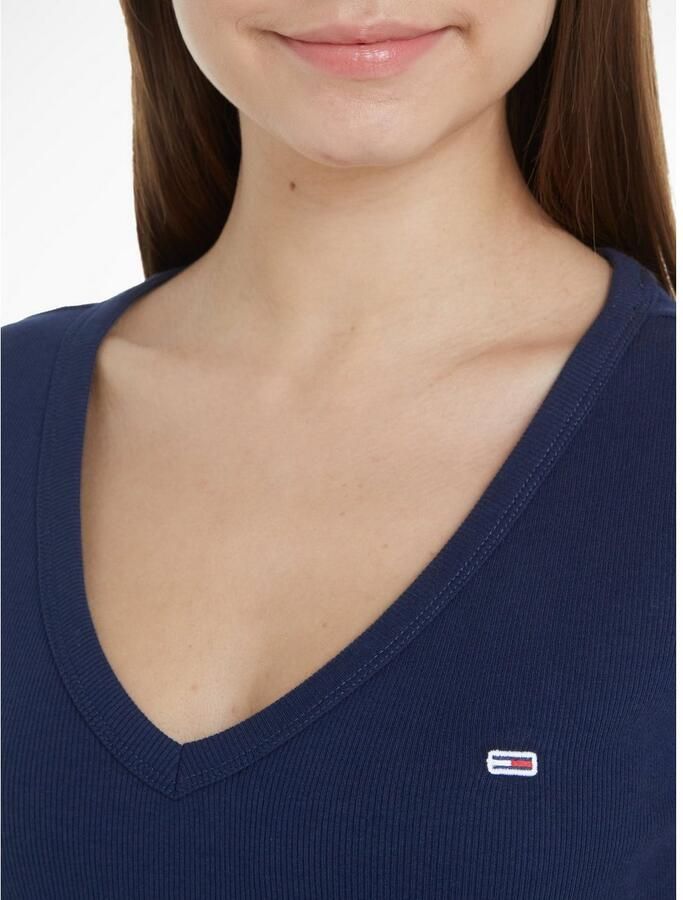 TOMMY JEANS Shirt met korte mouwen TJW SLIM ESSENTIAL RIB V SS - Foto 2