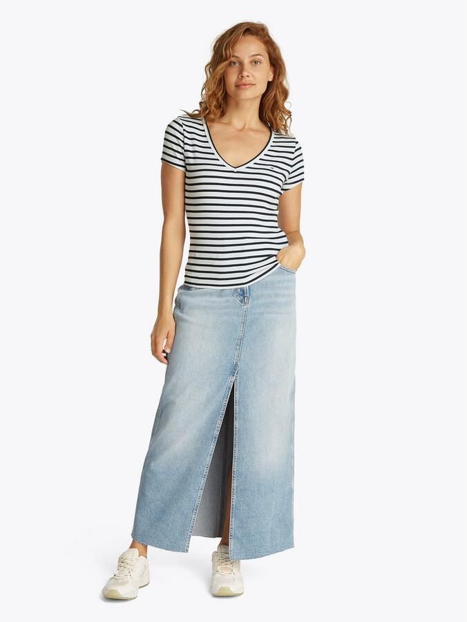 Tommy Hilfiger Overhemd VNeck Top met korte mouwen Style DW0DW07736 - Foto 4