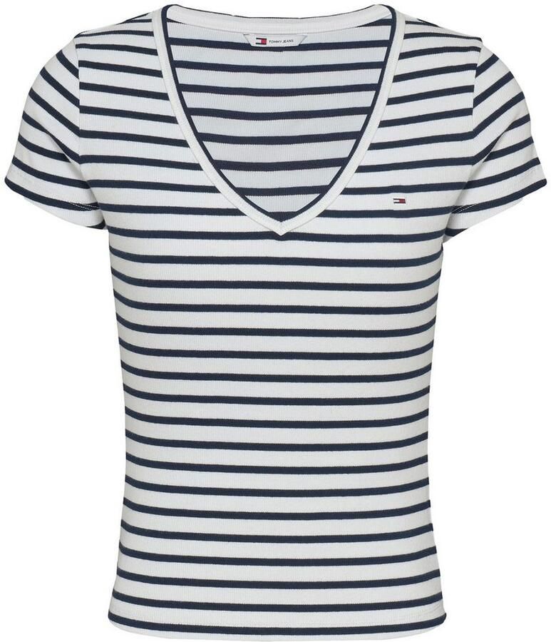 Tommy Hilfiger Overhemd VNeck Top met korte mouwen Style DW0DW07736