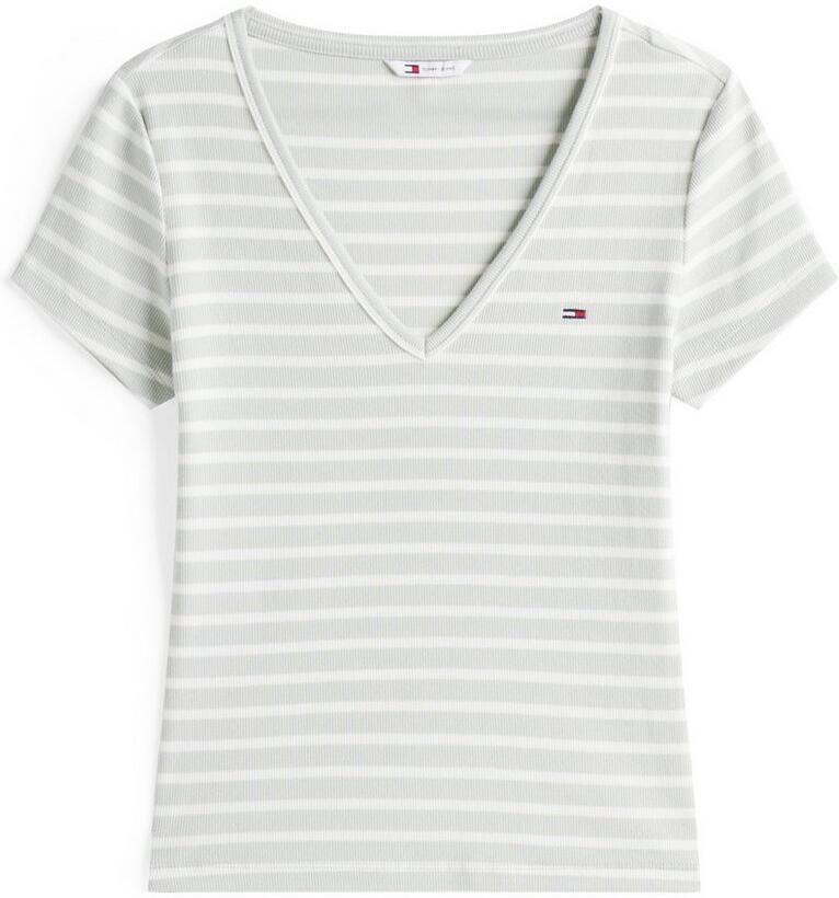 TOMMY JEANS Shirt met korte mouwen TJW SLIM ESSENTIAL RIB V SS - Foto 1