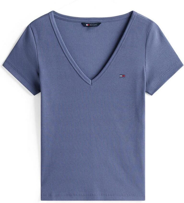 TOMMY JEANS Shirt met korte mouwen TJW SLIM ESSENTIAL RIB V SS