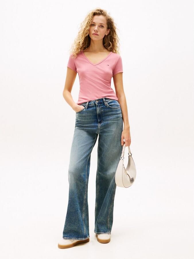 TOMMY JEANS Shirt met korte mouwen TJW SLIM ESSENTIAL RIB V SS - Foto 2