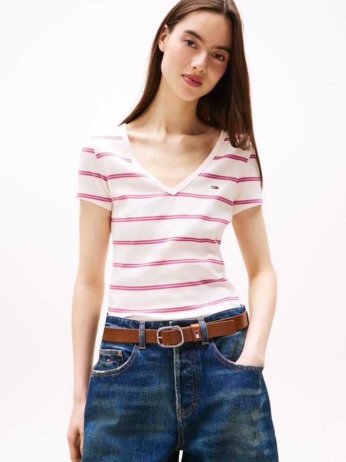 TOMMY JEANS Shirt met korte mouwen TJW SLIM ESSENTIAL RIB V SS - Foto 5