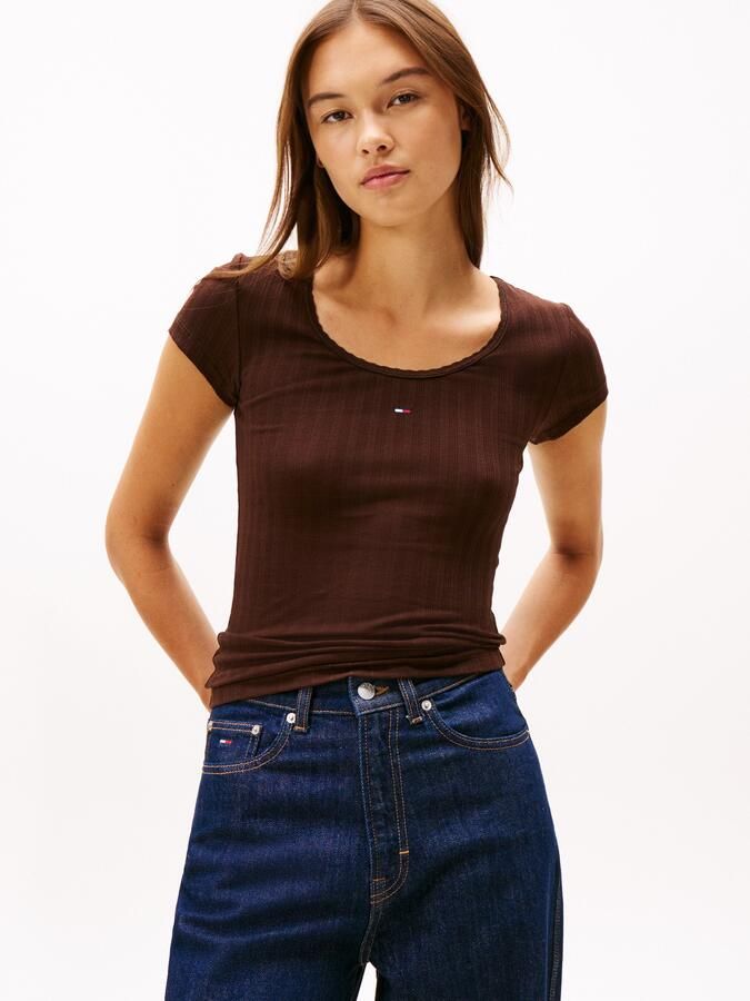 TOMMY JEANS Shirt met korte mouwen TJW SLIM IRREGULAR RIB SS - Foto 5