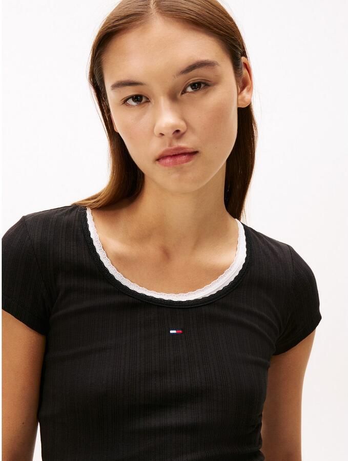 TOMMY JEANS Shirt met korte mouwen TJW SLIM IRREGULAR RIB SS - Foto 2