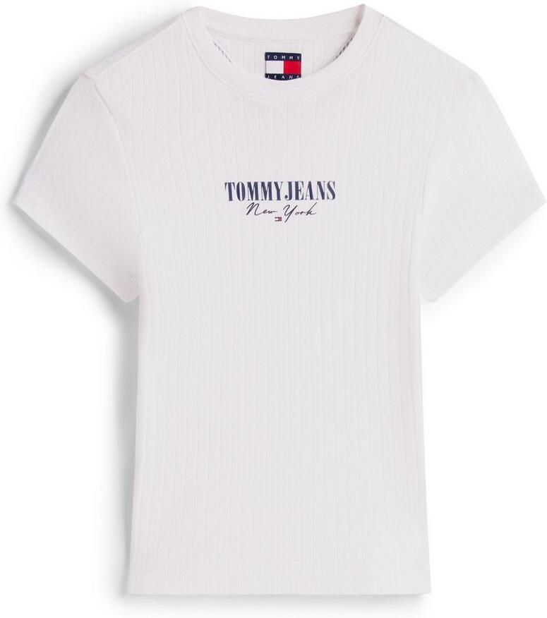 TOMMY JEANS Shirt met korte mouwen TJW SLIM LOGO 2 POINTELLE TEE