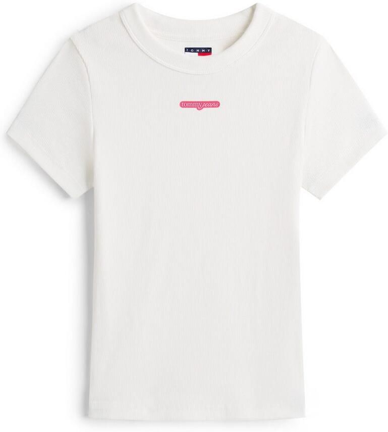 TOMMY JEANS Shirt met korte mouwen TJW SLIM SCRIPT LABEL SS TEE EXT