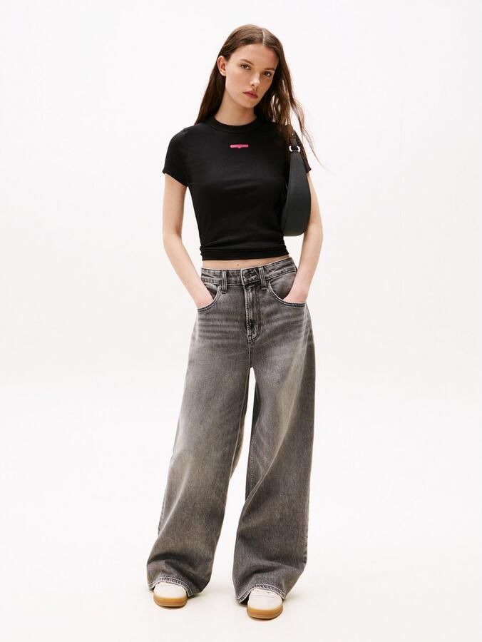 TOMMY JEANS Shirt met korte mouwen TJW SLIM SCRIPT LABEL SS TEE EXT - Foto 2