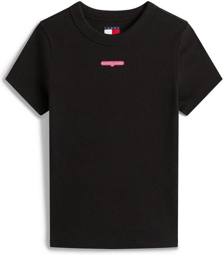 TOMMY JEANS Shirt met korte mouwen TJW SLIM SCRIPT LABEL SS TEE EXT