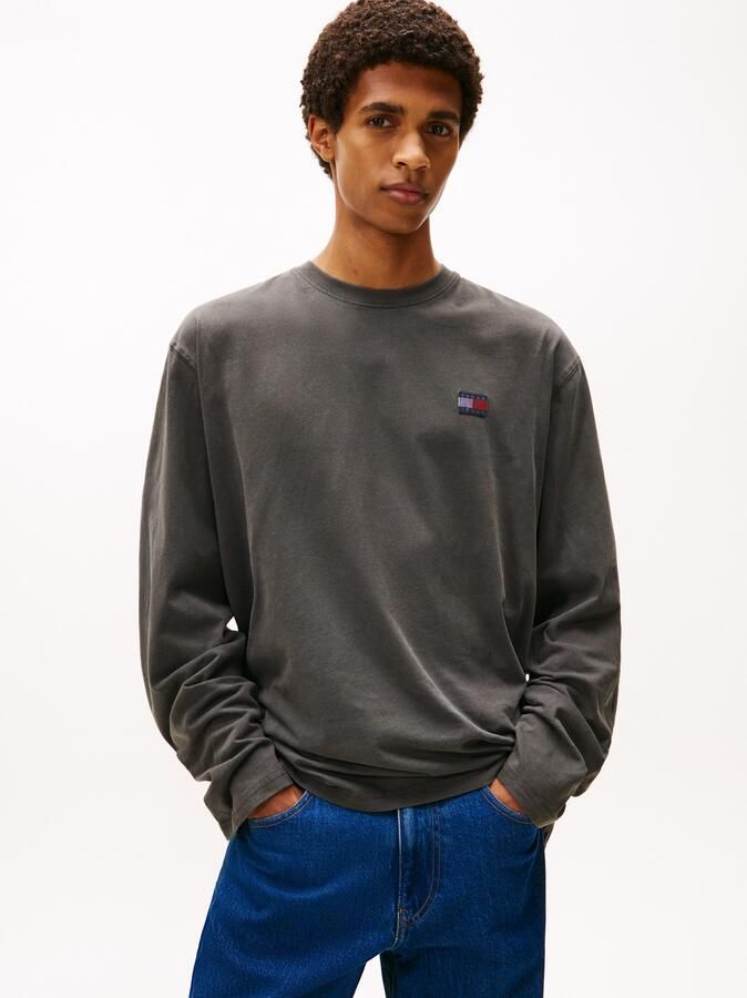 TOMMY JEANS Shirt met lange mouwen Classic Relaxed Fit Ronde hals jersey groot logo op de mouw - Foto 5