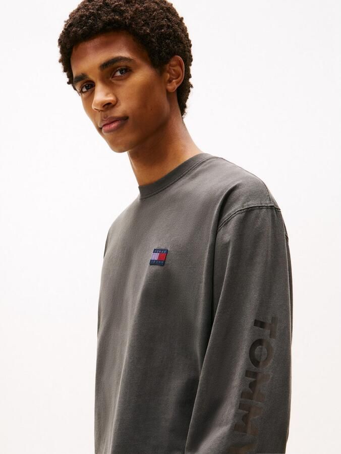 TOMMY JEANS Shirt met lange mouwen Classic Relaxed Fit Ronde hals jersey groot logo op de mouw - Foto 2