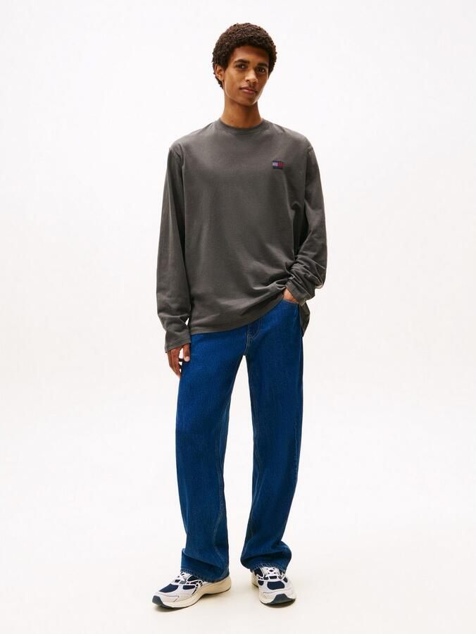 TOMMY JEANS Shirt met lange mouwen Classic Relaxed Fit Ronde hals jersey groot logo op de mouw - Foto 3