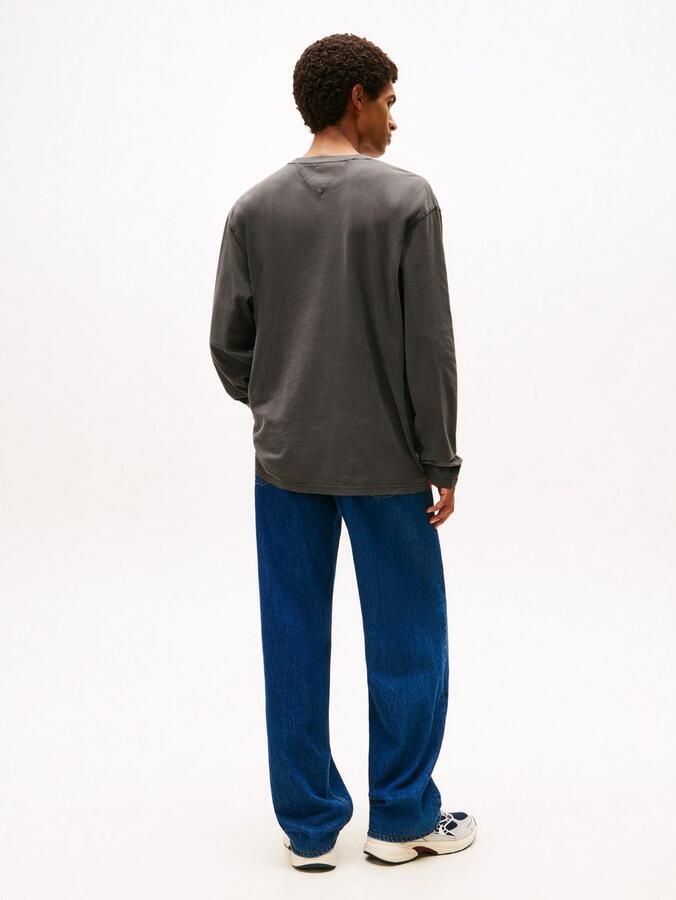 TOMMY JEANS Shirt met lange mouwen Classic Relaxed Fit Ronde hals jersey groot logo op de mouw - Foto 4
