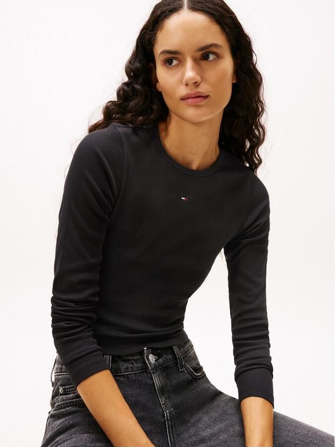 TOMMY JEANS Shirt met lange mouwen TJW 2PACK SLIM ESSENTIAL RIB LS (2-delig Set van 2)