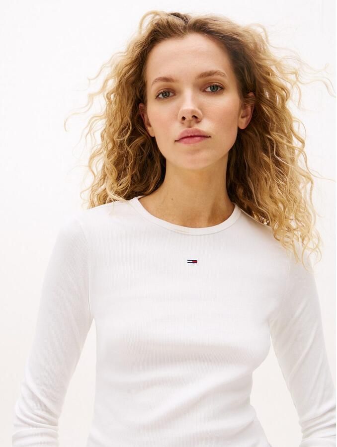 TOMMY JEANS Shirt met lange mouwen TJW SLIM ESSENTIAL RIB LS - Foto 3
