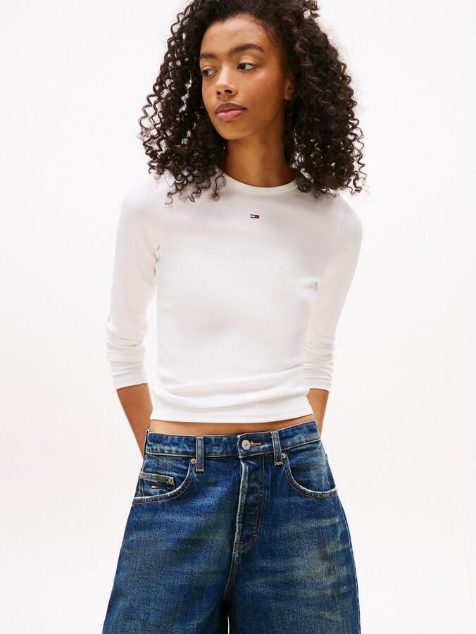 TOMMY JEANS Shirt met lange mouwen TJW SLIM ESSENTIAL RIB LS - Foto 6