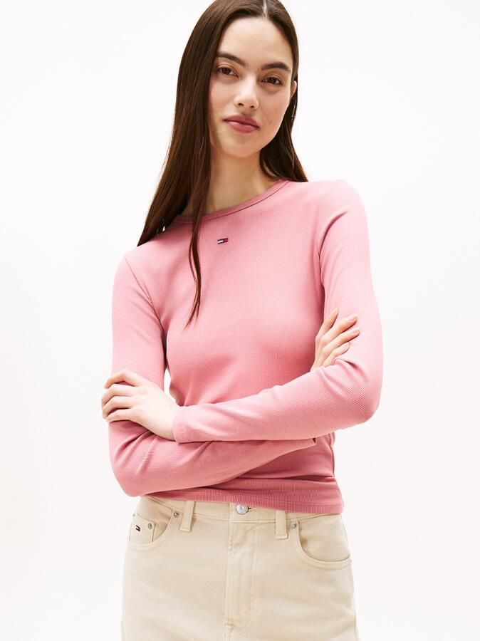 TOMMY JEANS Shirt met lange mouwen TJW SLIM ESSENTIAL RIB LS - Foto 4