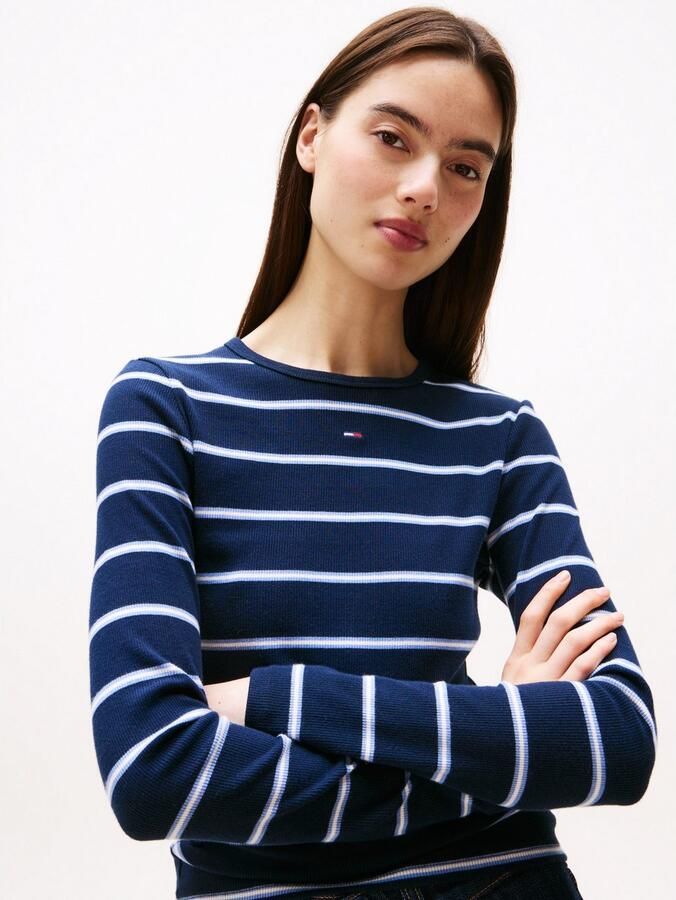 TOMMY JEANS Shirt met lange mouwen TJW SLIM ESSENTIAL RIB LS - Foto 2