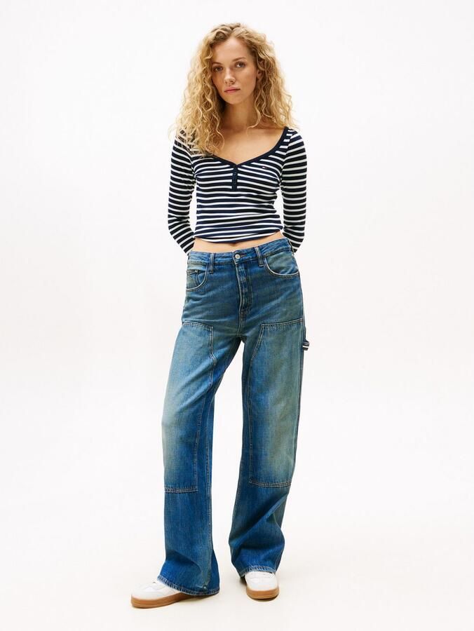 TOMMY JEANS Shirt met lange mouwen TJW SLIM HENLEY WAFFLE LS - Foto 2