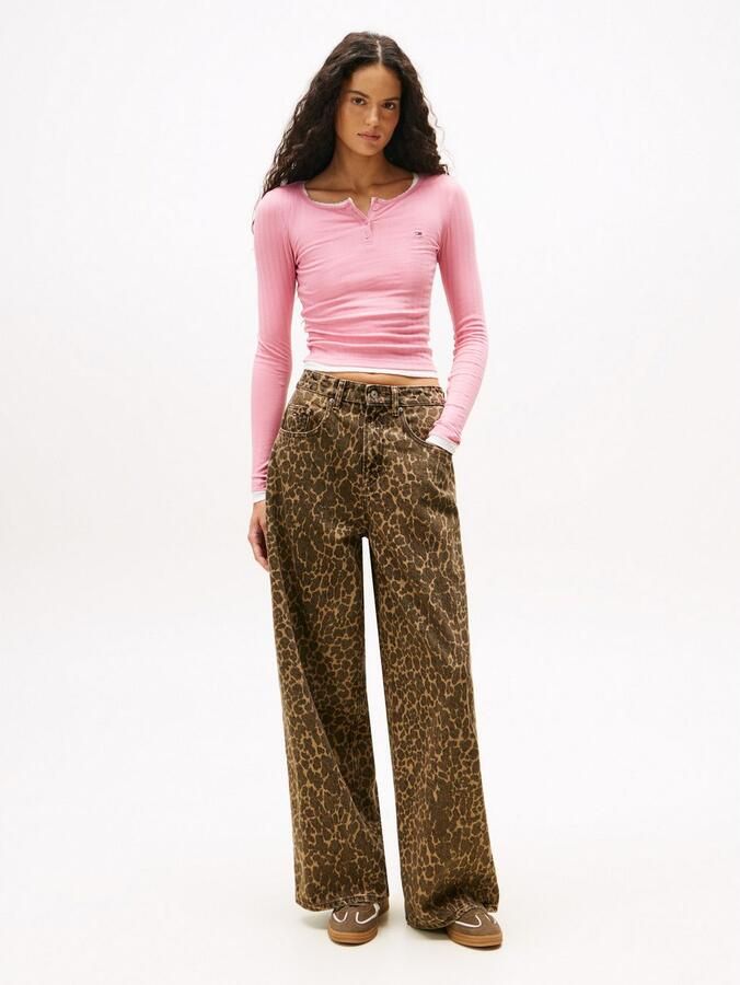 TOMMY JEANS Shirt met lange mouwen TJW SLIM SH IRREGULAR RIB LS - Foto 2