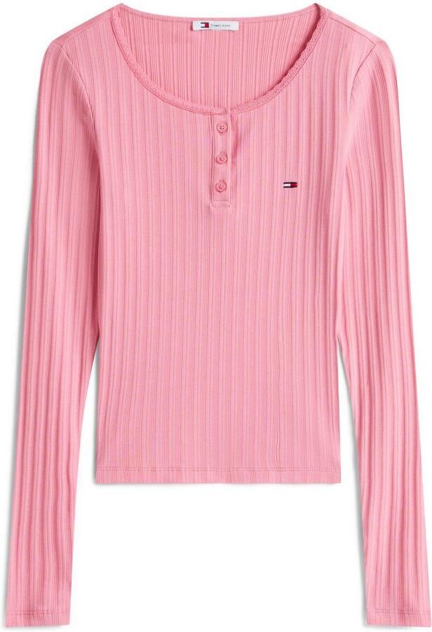 TOMMY JEANS Shirt met lange mouwen TJW SLIM SH IRREGULAR RIB LS - Foto 4