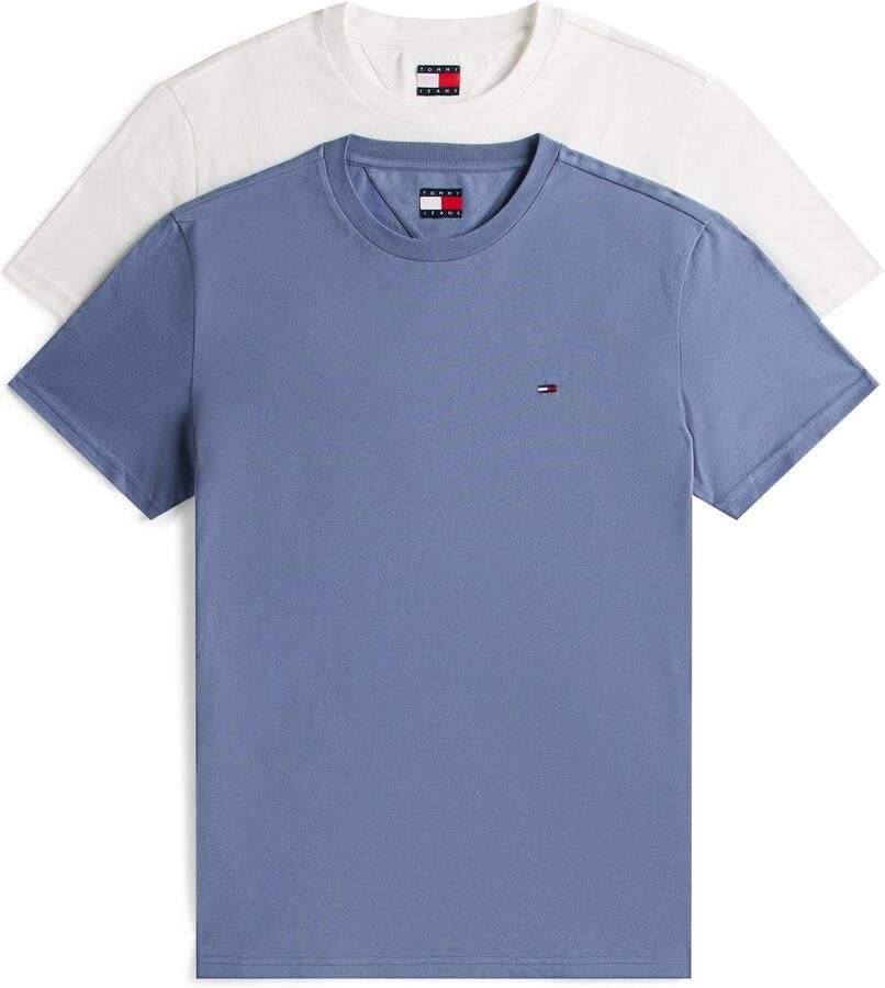 TOMMY JEANS Shirt met ronde hals TJM XSLIM 2PACK JERSEY TEE EXT (Set van 2)