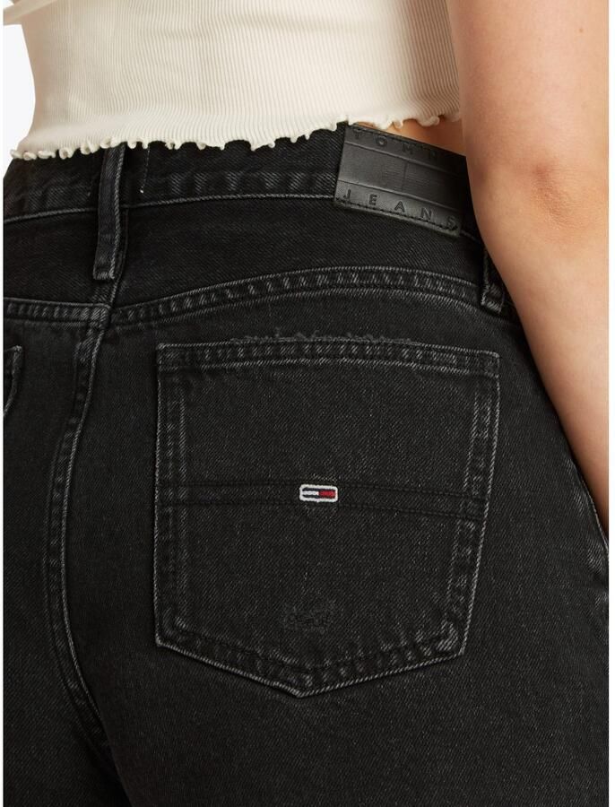 Tommy Jeans straight high waist denim short black denim - Foto 2