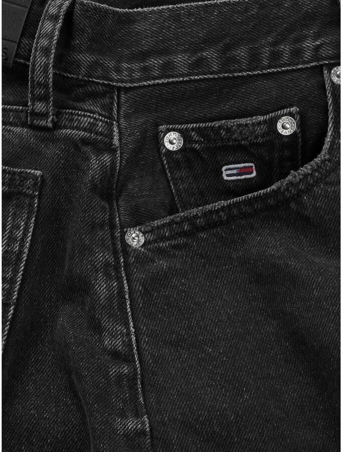 Tommy Jeans straight high waist denim short black denim - Foto 3