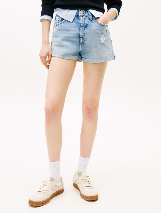 TOMMY JEANS short HOT PANT CBF CI8010 met destroyed-effect - Foto 5