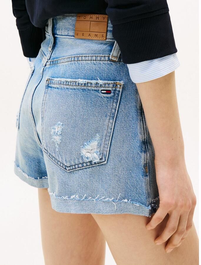TOMMY JEANS short HOT PANT CBF CI8010 met destroyed-effect