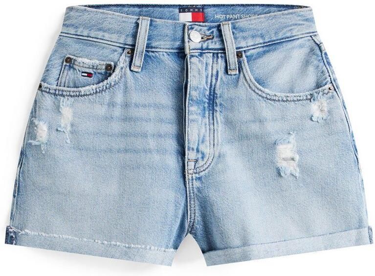 TOMMY JEANS short HOT PANT CBF CI8010 met destroyed-effect - Foto 4