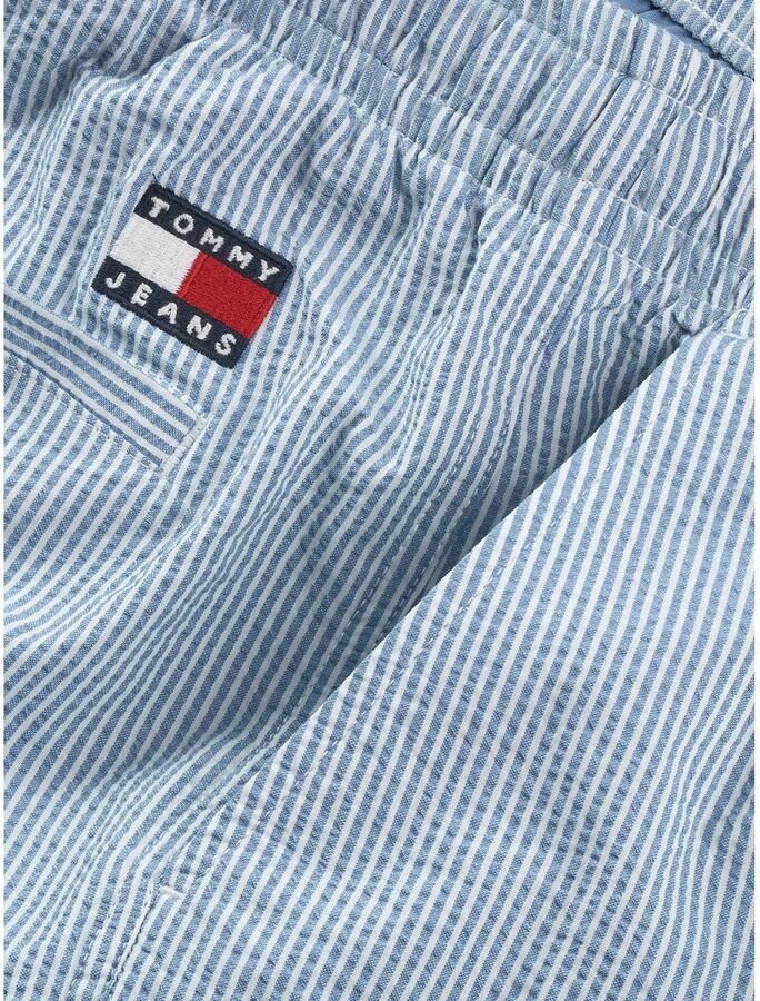 TOMMY JEANS Heren Broeken Tjm Seersucker Stp Beach Short Lichtblauw - Foto 8