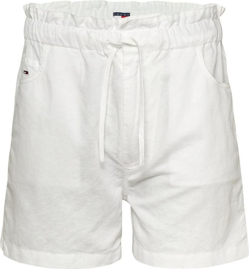 Tommy Jeans Regular fit korte paperbagbroek van een mix van katoen en linnen
