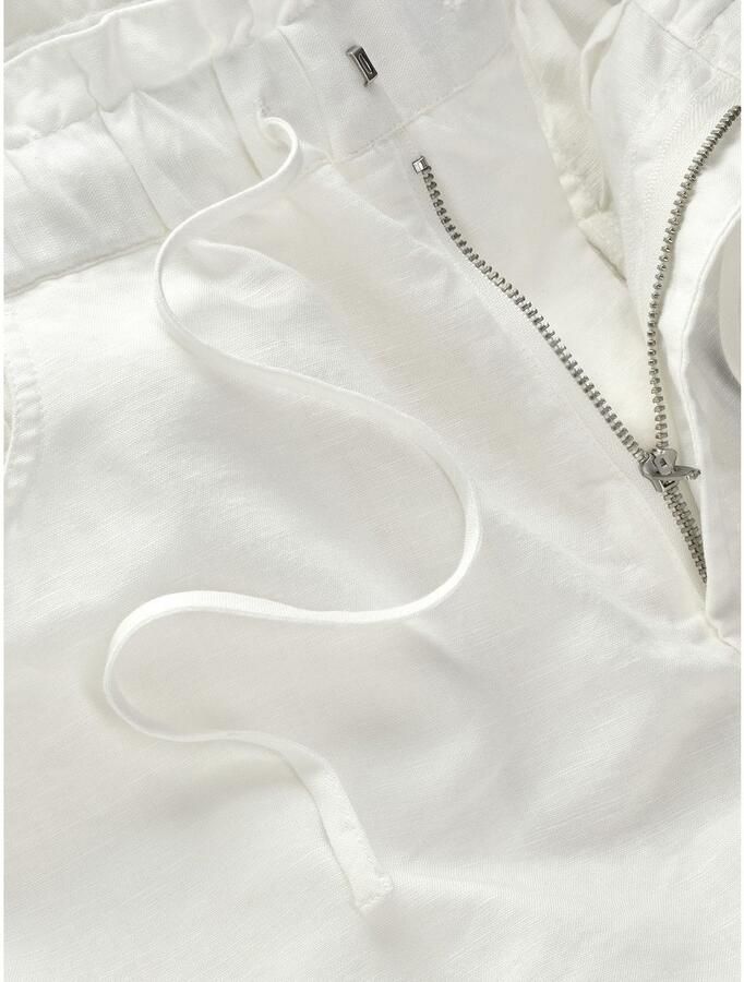 Tommy Jeans Regular fit korte paperbagbroek van een mix van katoen en linnen - Foto 4