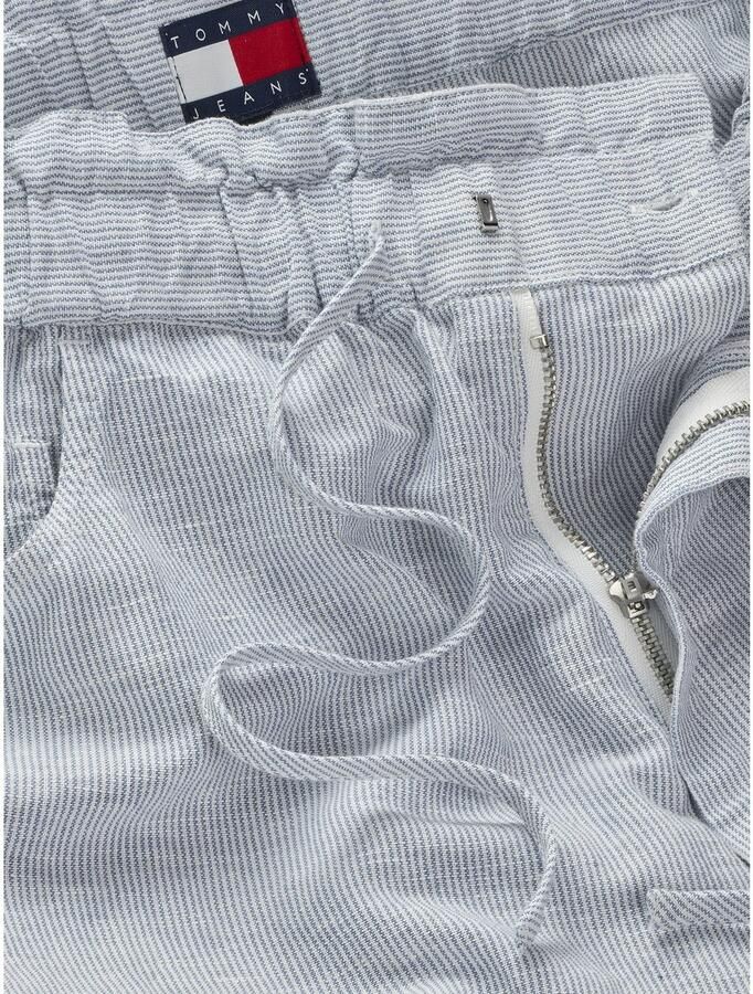 Tommy Jeans Regular fit korte paperbagbroek van een mix van katoen en linnen - Foto 6