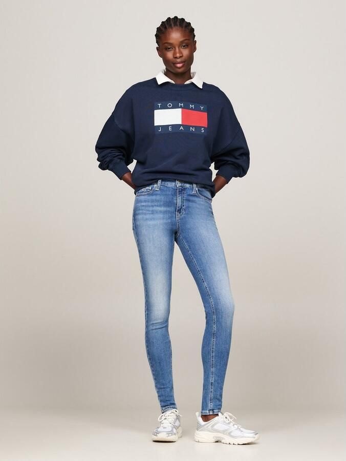 TOMMY JEANS Skinny fit Jeans SYLVIA HR SSKN CG4 met logo badge en label vlaggen - Foto 6
