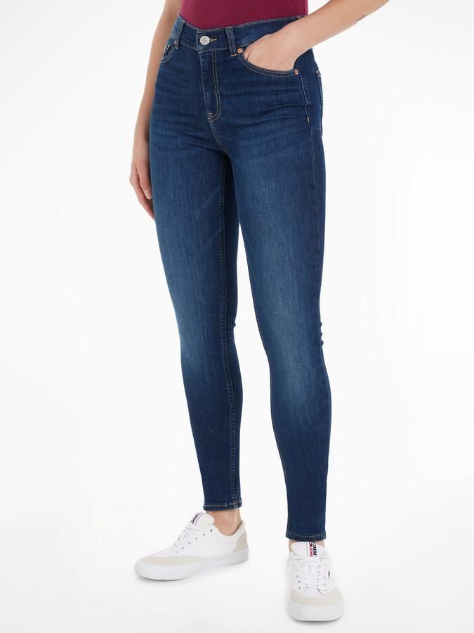 Tommy Jeans Donker Denim Skinny Katoen Stretch Jeans Blue Dames - Foto 10