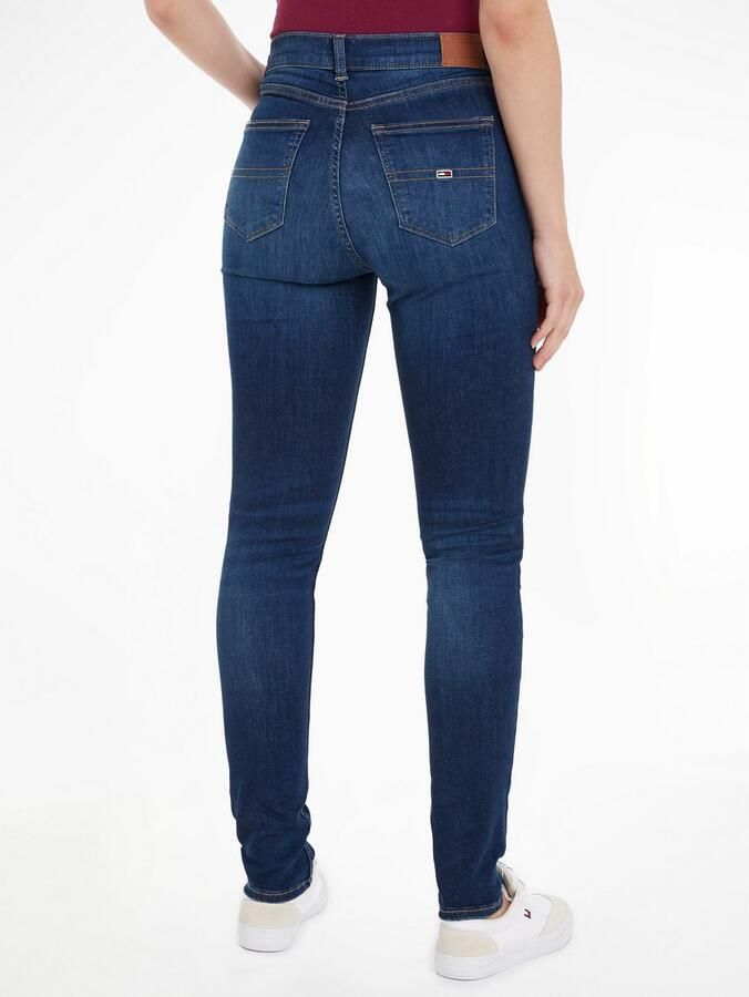 Tommy Jeans Donker Denim Skinny Katoen Stretch Jeans Blue Dames - Foto 5