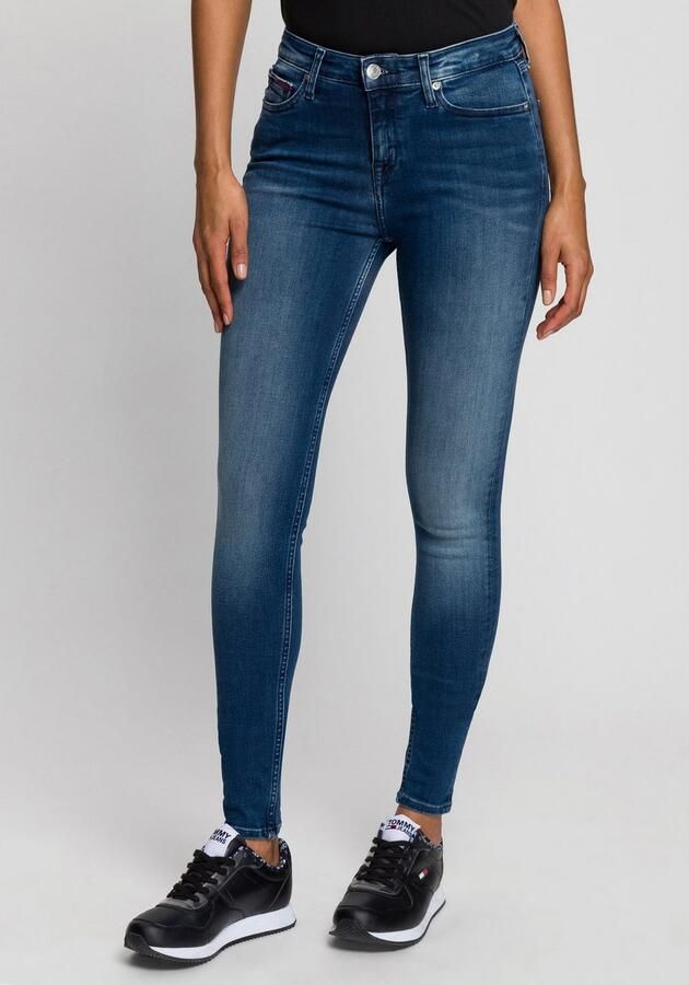 TOMMY JEANS Skinny fit jeans Nora Mid Rise Skinny Fit met -logobadge & borduursels - Foto 9