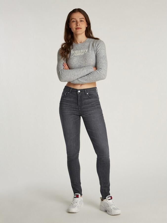 TOMMY JEANS Skinny fit jeans Nora Mid Rise Skinny Fit met wasbeurt met logo-badge - Foto 4