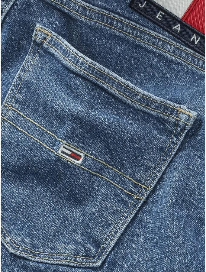 TOMMY JEANS Skinny fit jeans Nora Mid Rise Skinny Fit met wasbeurt met logo-badge