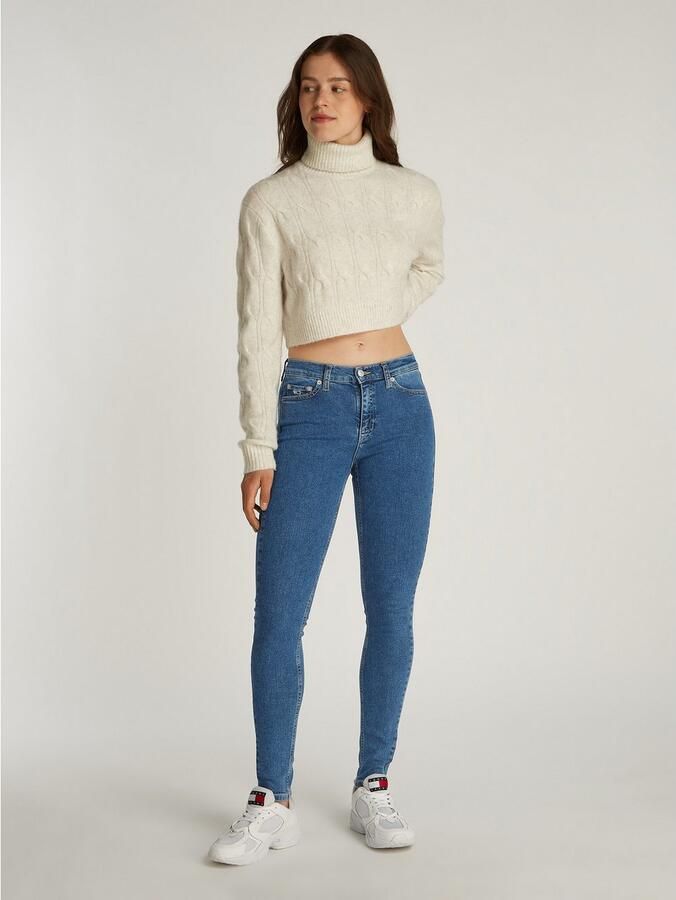 TOMMY JEANS Skinny fit jeans Nora Mid Rise Skinny Fit met wasbeurt met logo-badge - Foto 4