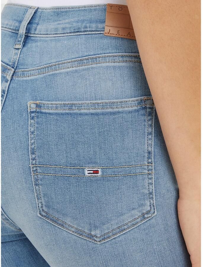 Tommy Hilfiger Blauwe Skinny Jeans met Gewassen Effect Blue Dames