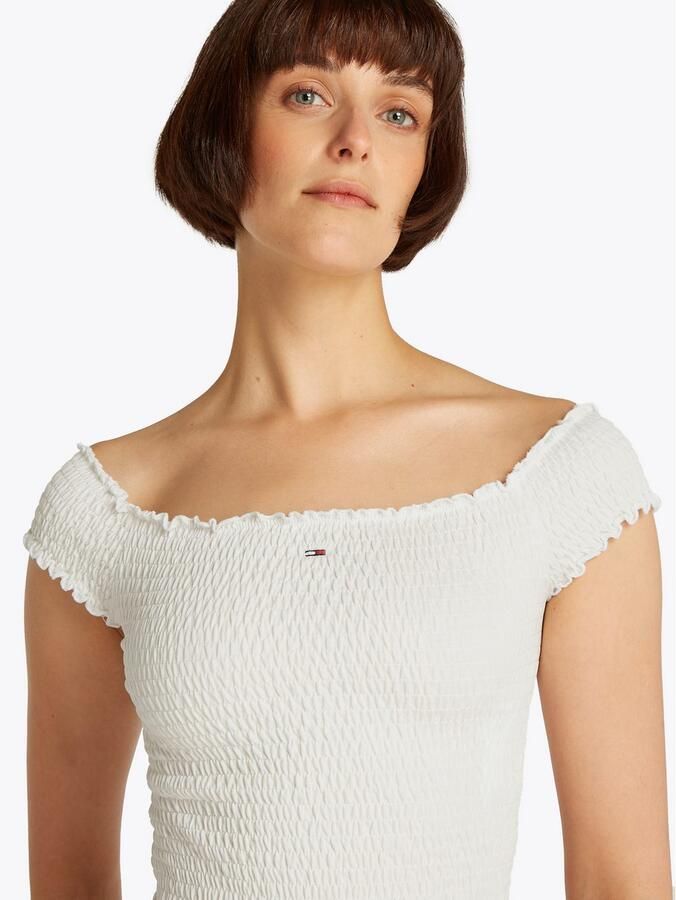 TOMMY JEANS Dames Tops & T-shirts Tjw Crp Smock Top Wit - Foto 6