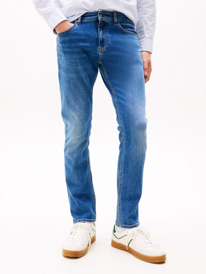 TOMMY JEANS Straight jeans SCANTON SLIM Met merkenlabel van leer achter - Foto 3