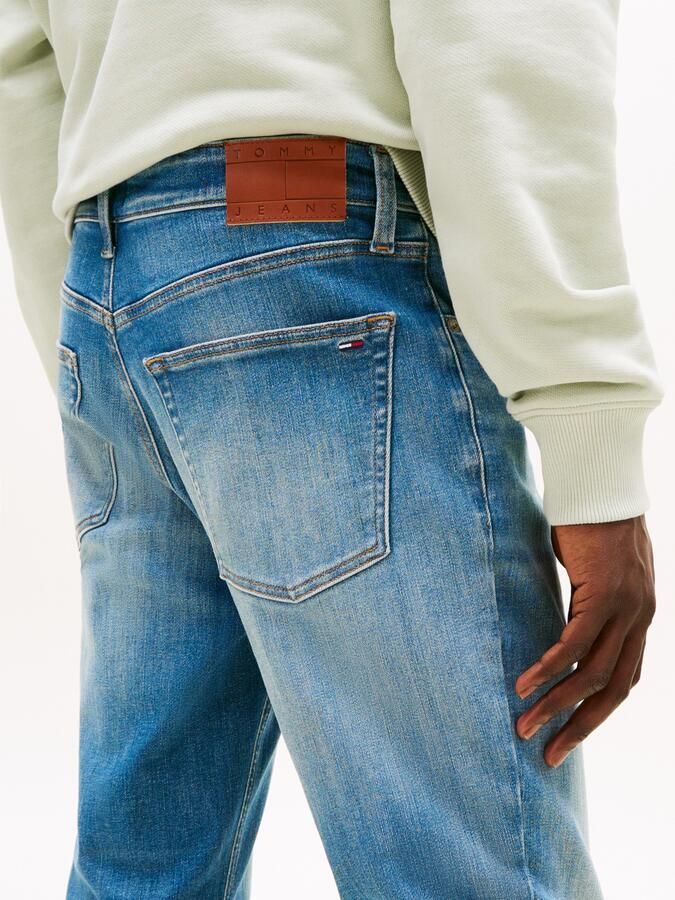 TOMMY JEANS Straight jeans SCANTON SLIM Met merkenlabel van leer achter - Foto 4