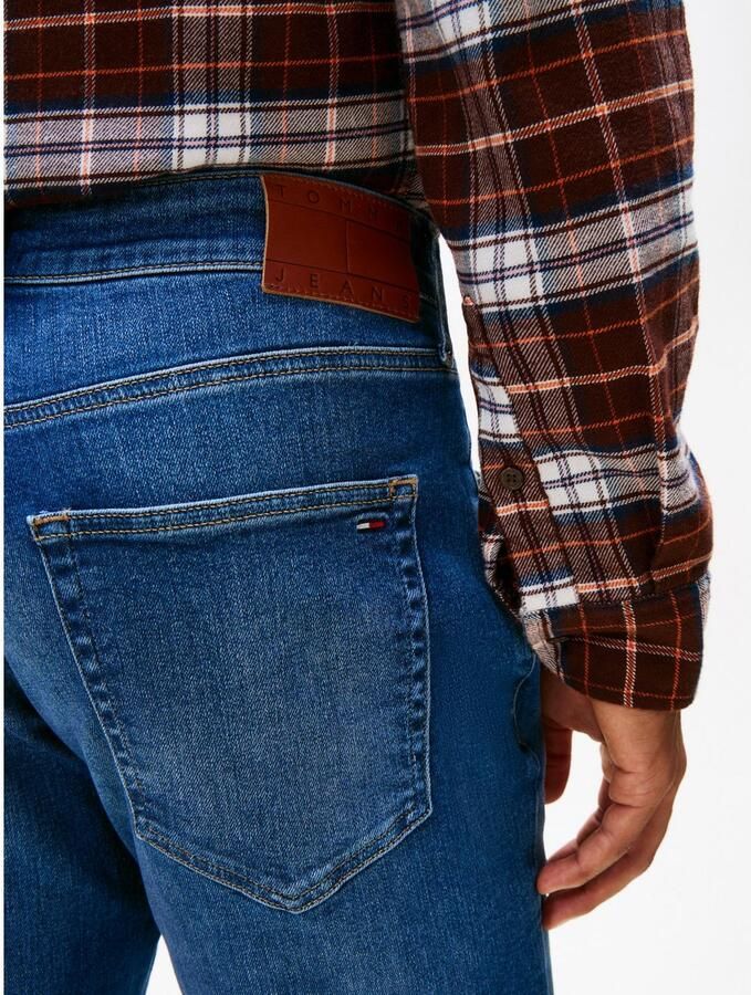 TOMMY JEANS Straight jeans SCANTON SLIM Met merkenlabel van leer achter - Foto 1